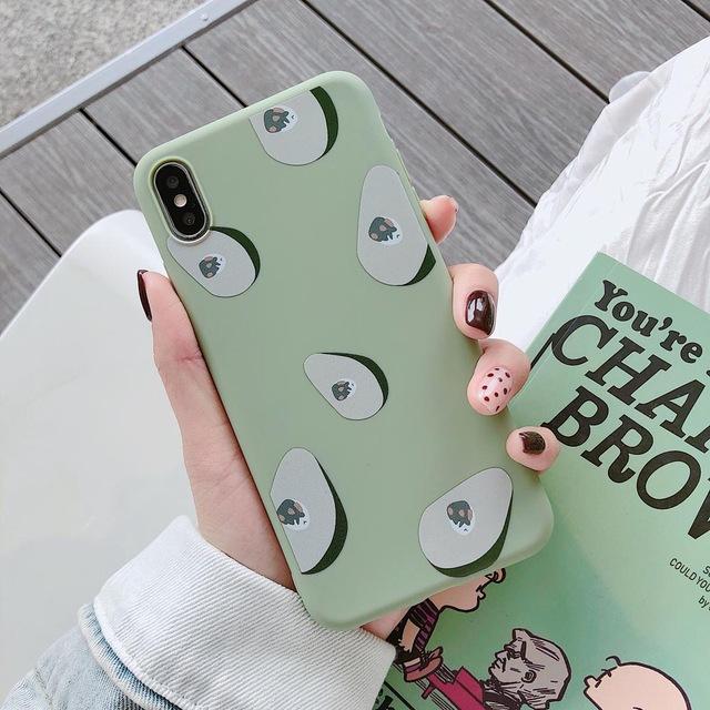 Fruit Pattern Case For iPhone 8, 7 Plus, 6, 6s, X, XS MAX, XR