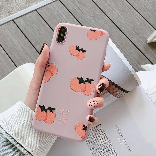 Fruit Pattern Case For iPhone 8, 7 Plus, 6, 6s, X, XS MAX, XR
