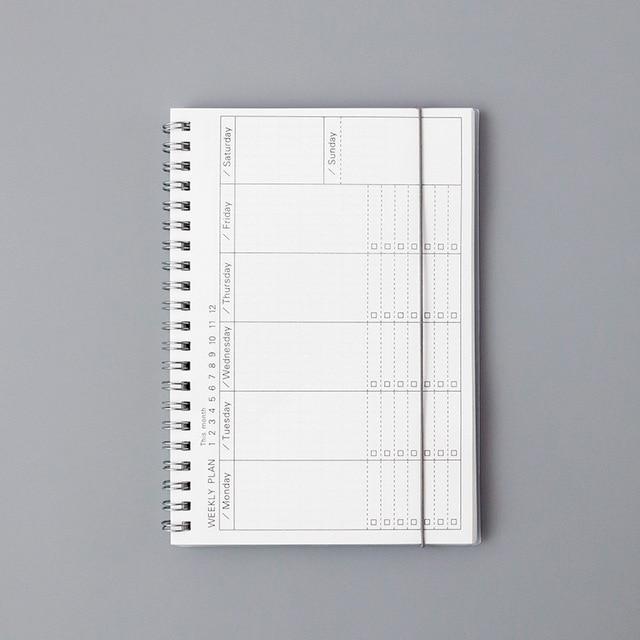 Daily Weekly Monthly 2019 2020 Planner Spiral A5 Notebook